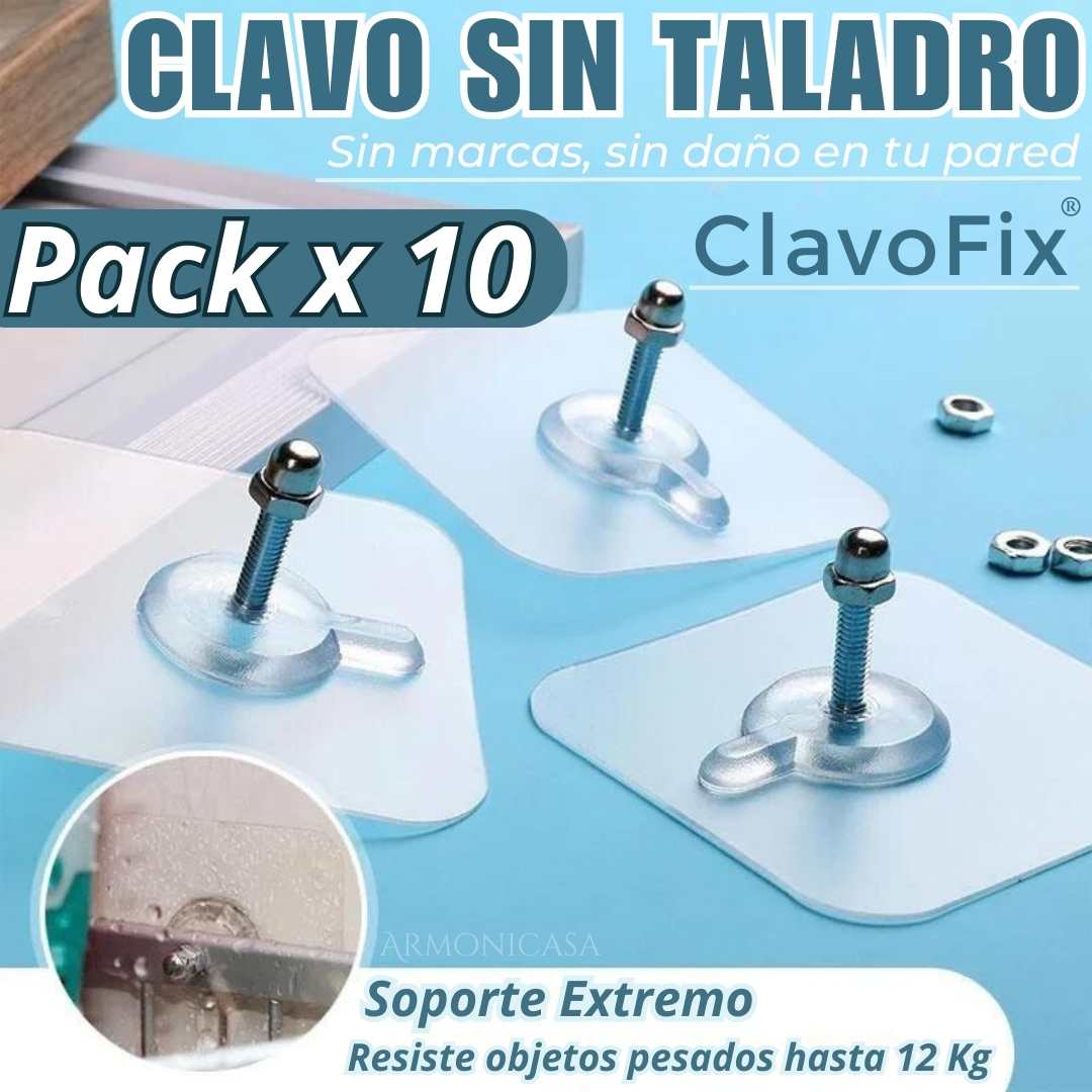 Clavo Fix - CLAVO SIN TALADRO PACK X 10