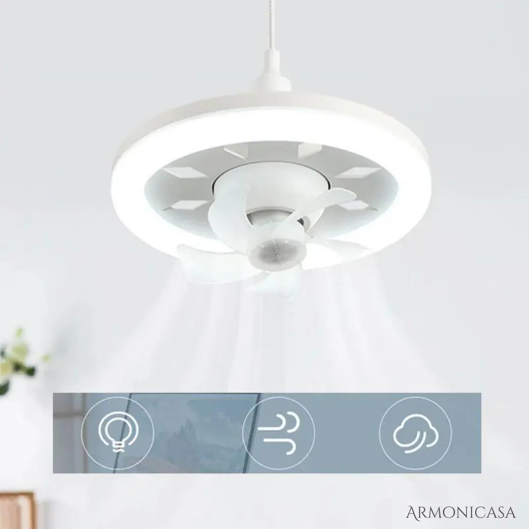 Ventilador de techo 360° con Luz Led