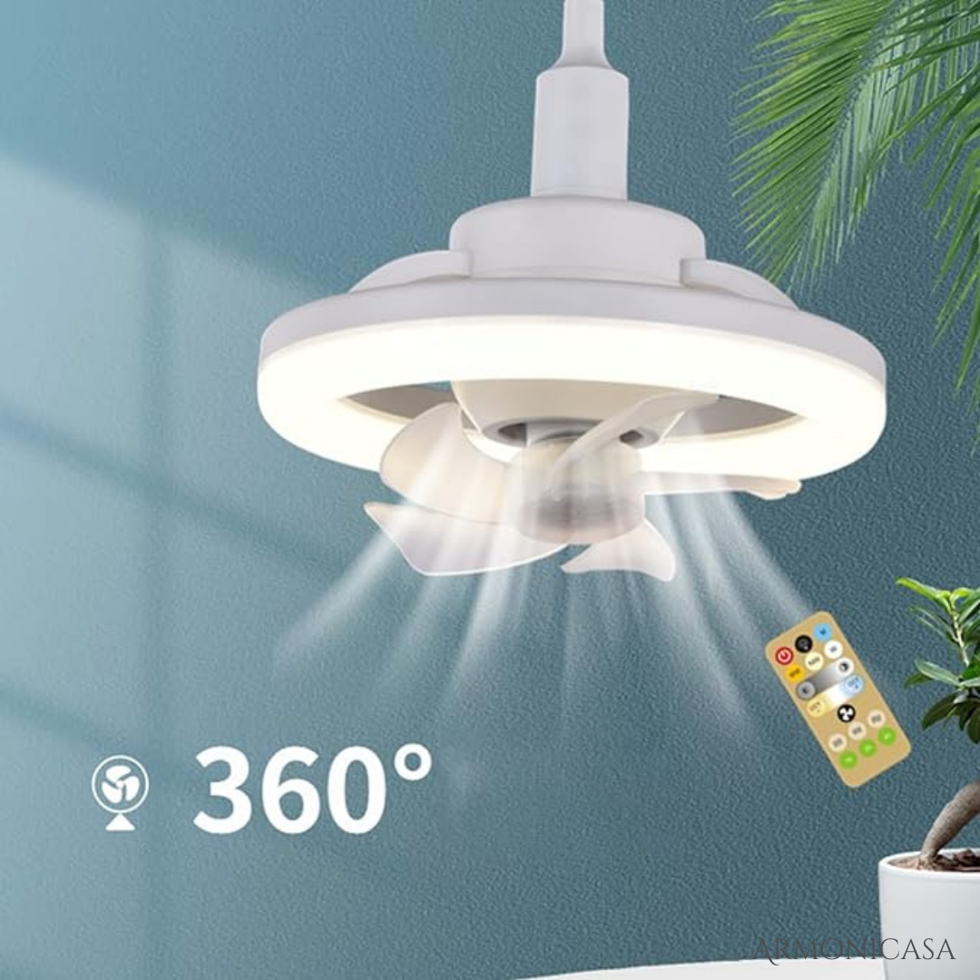 Ventilador de techo 360° con Luz Led